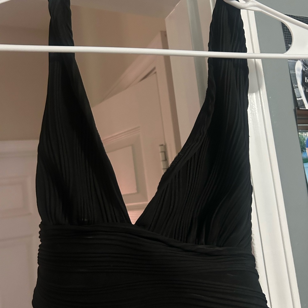 SHEIN Black Pleated Crop Top